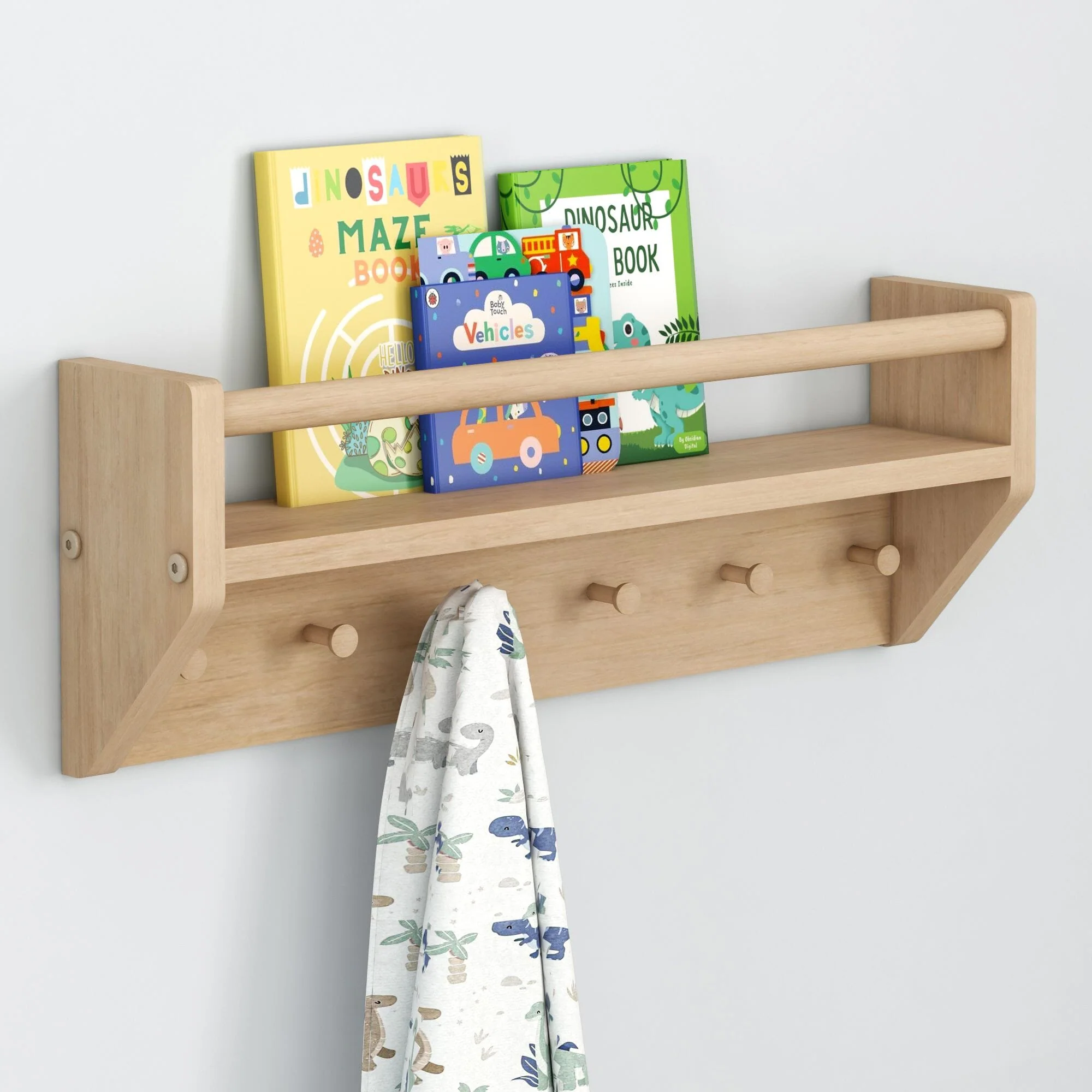 Wall Shelf With Pegs - Image 5
