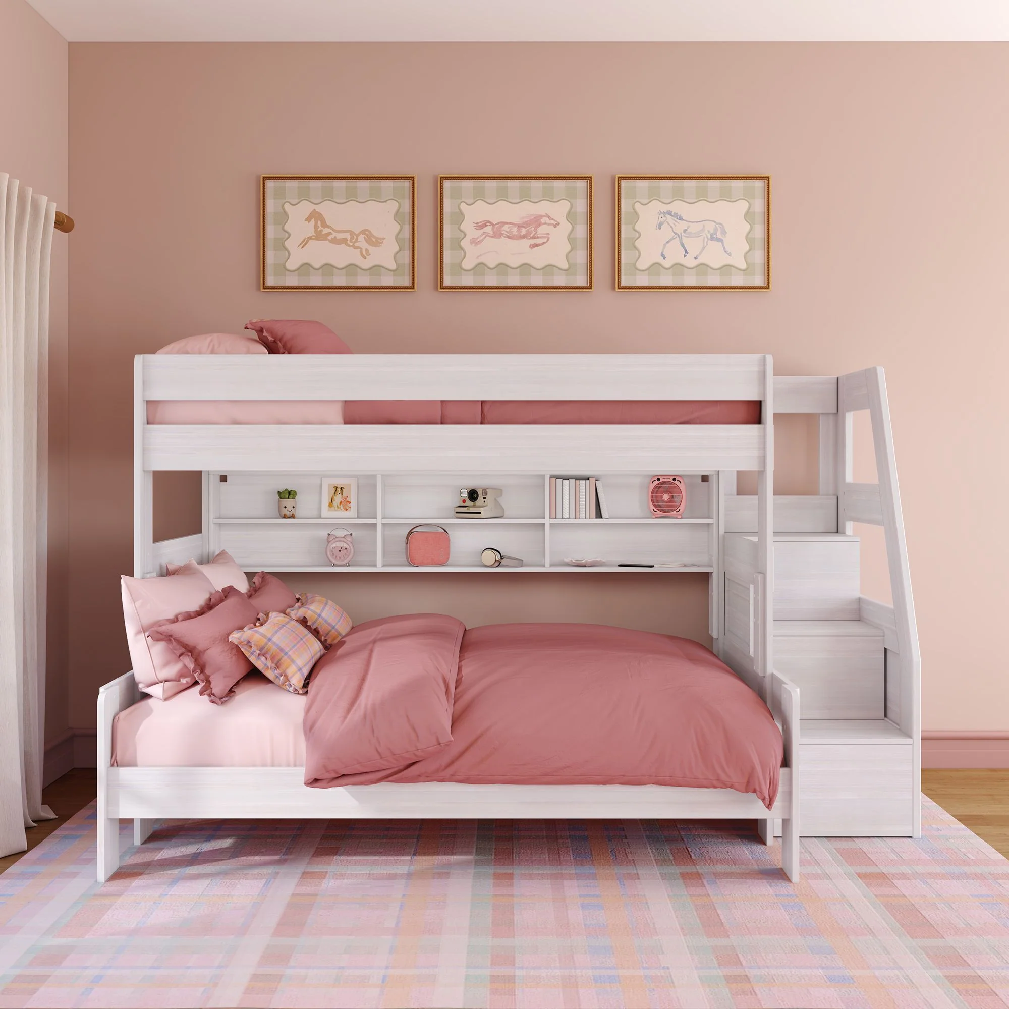 XL Modern Farmhouse Bunk Bed Bookcase - Image 10