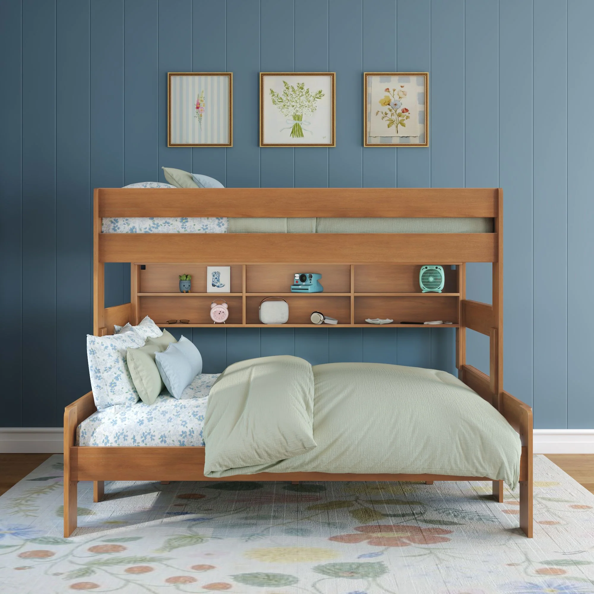 XL Modern Farmhouse Bunk Bed Bookcase - Image 11