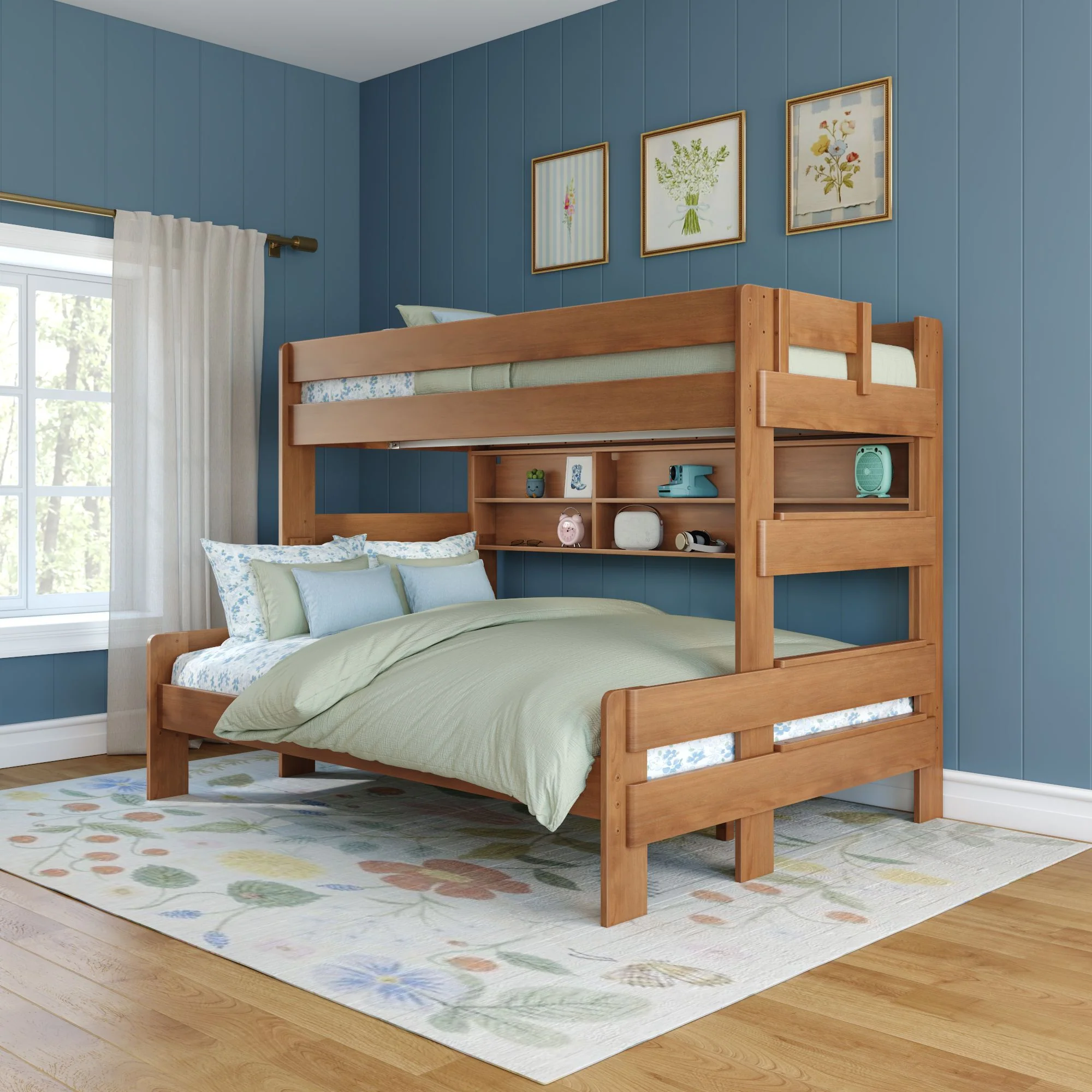 XL Modern Farmhouse Bunk Bed Bookcase - Image 20