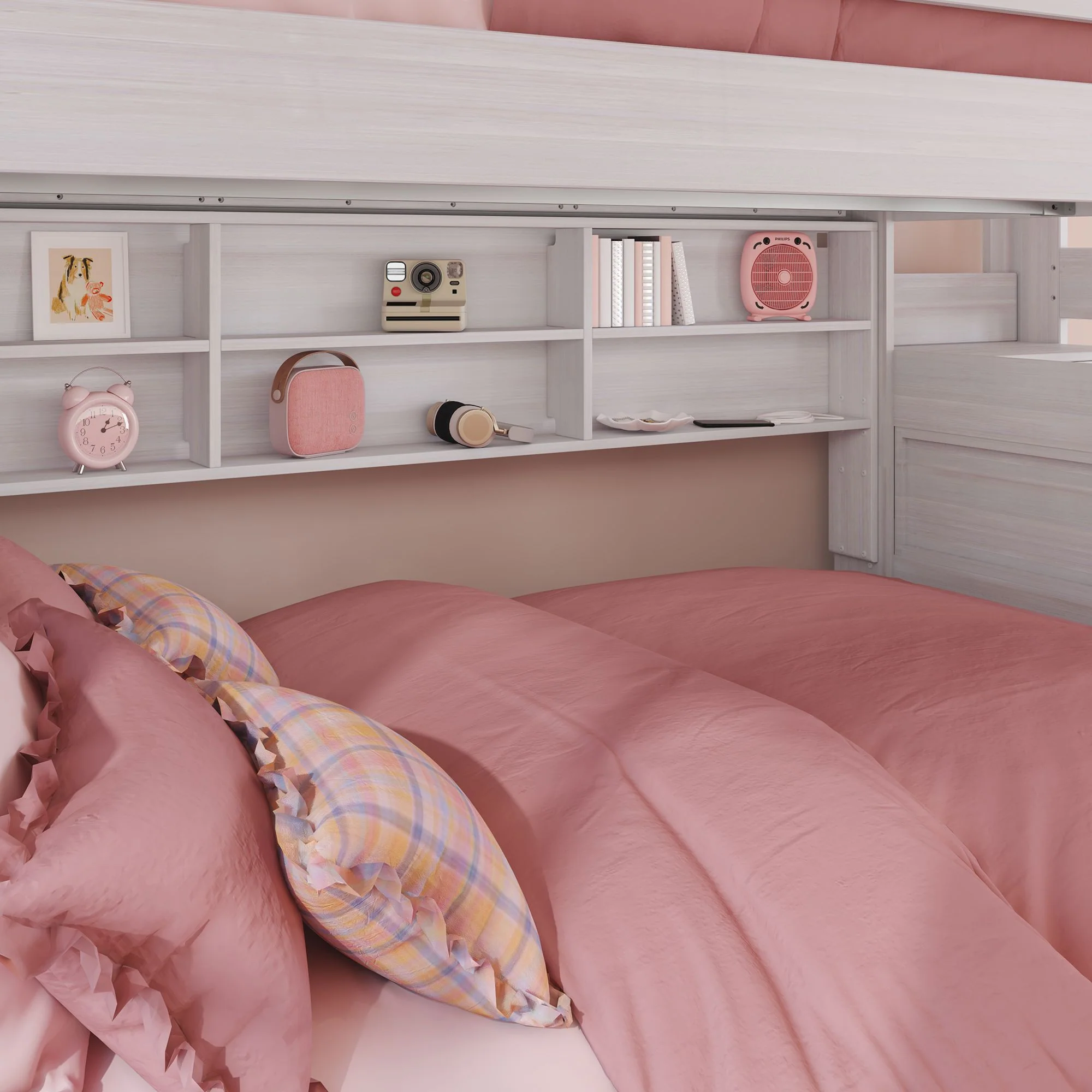 XL Modern Farmhouse Bunk Bed Bookcase - Image 6